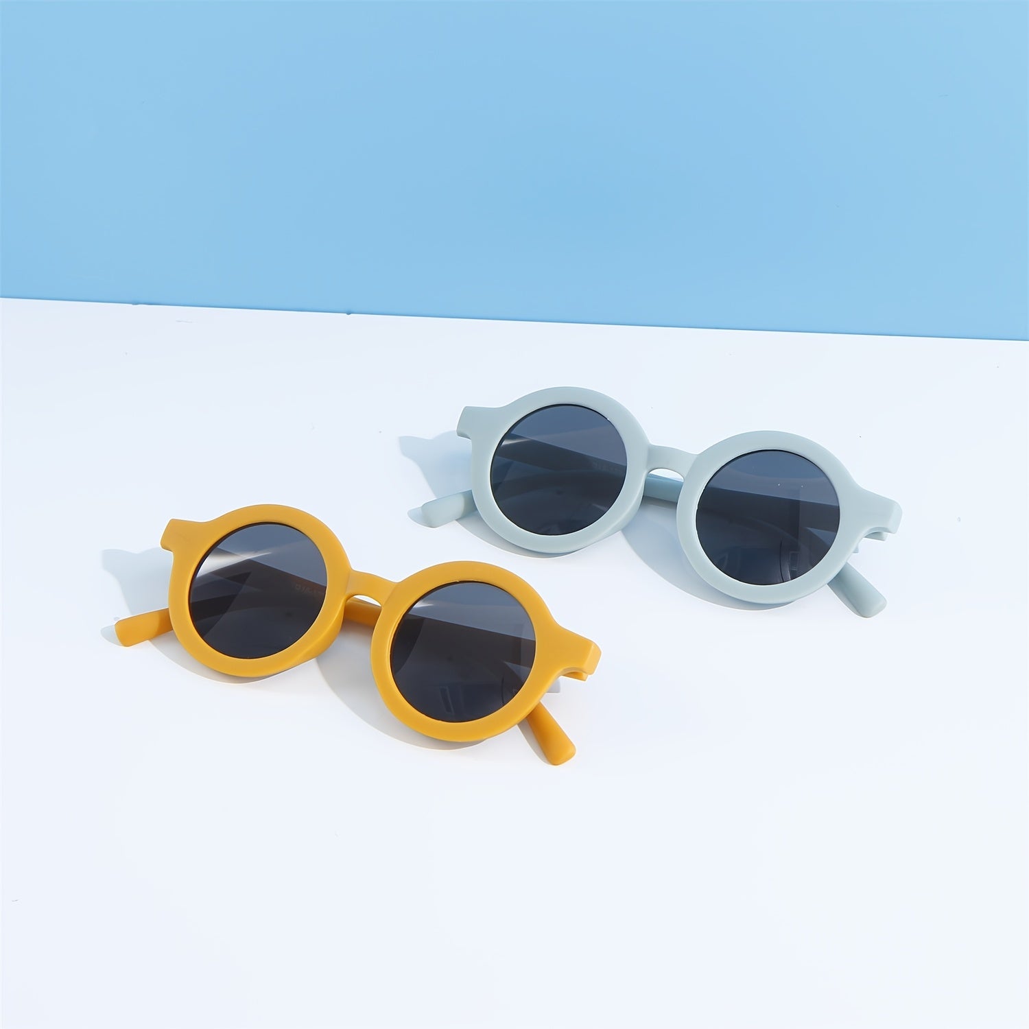 Girls Casual Polarized Sunglasses Vintage Round Frame UV Protection