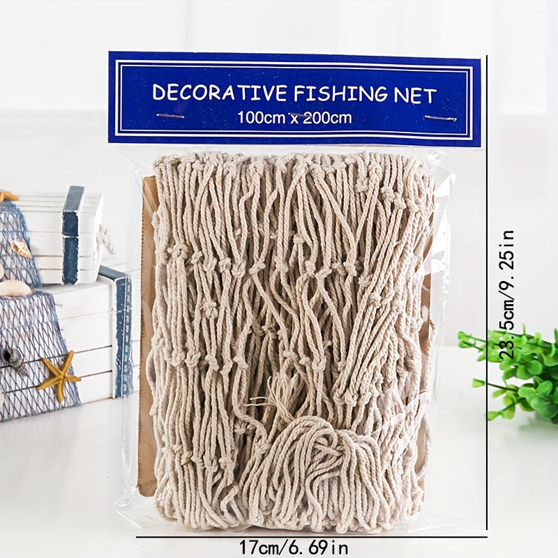 Fishing Net Decoration Wall Fishing Net Thick Thread Hemp Rope Shell Net