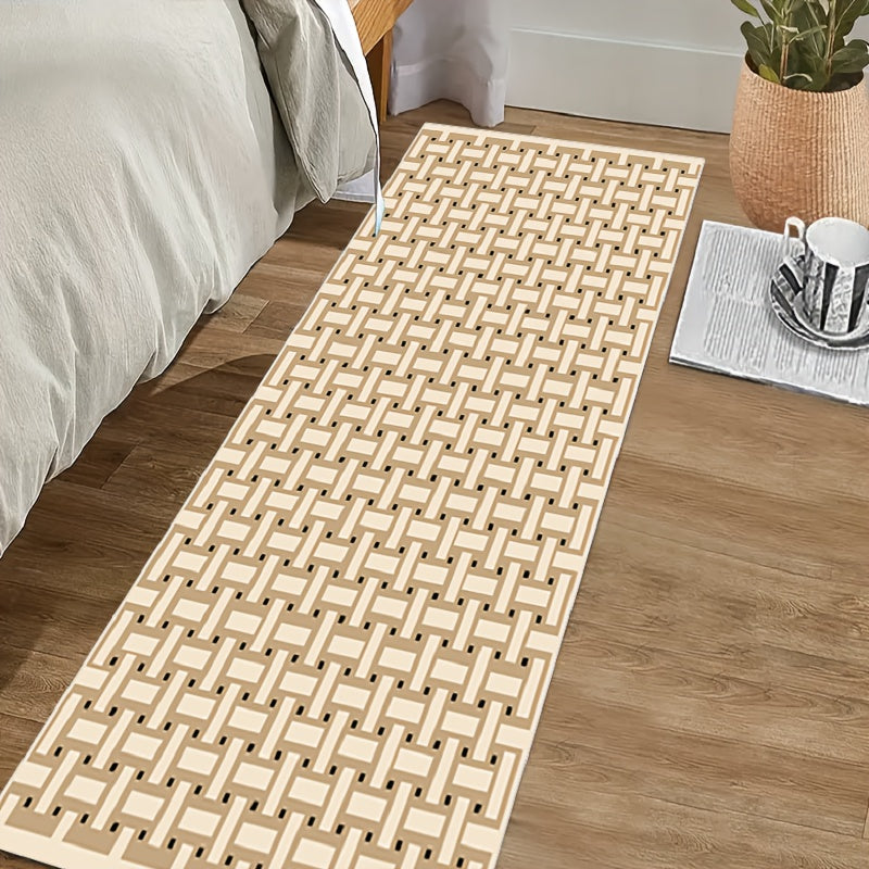 Geometric Runner Rugs Soft Laundry Room Rug Long Anti-fouling Hallway Rug