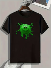 Smiling Cartoon Print Men's Graphic T shirt for Summer