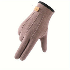 Plush Warm Coldproof Gloves Screen Touchable Gloves For Outdoor Sports Cycling