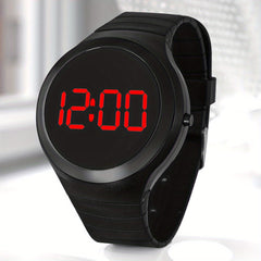 Round Red Light LED Student's Electronic Sports Watch