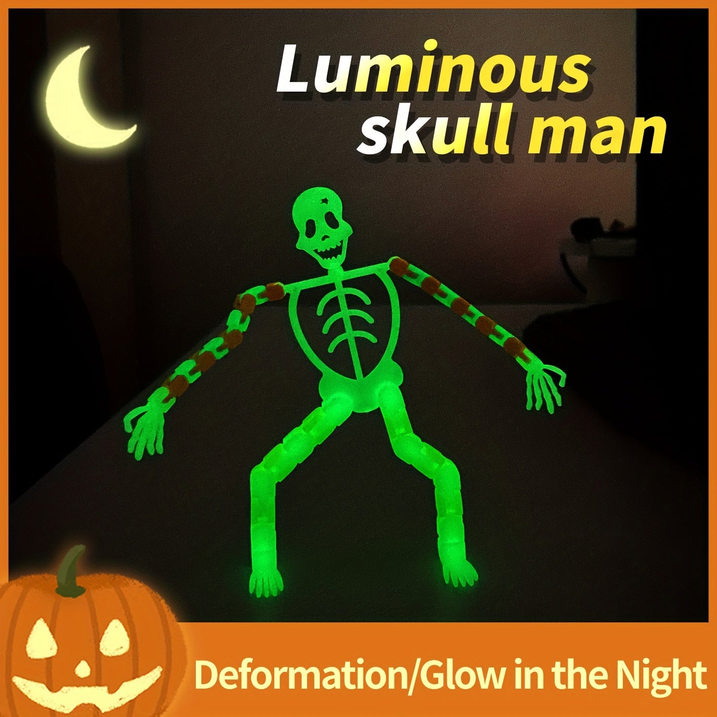 Glowing Skeleton Set Phone Stand Toy