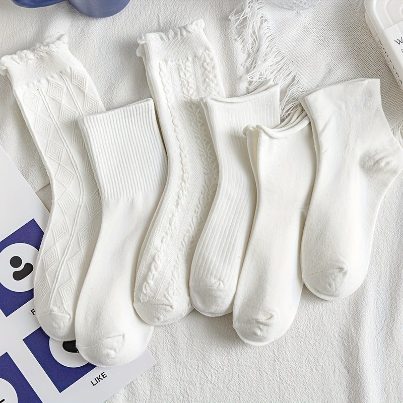6 Pairs Women's Comfy Breathable Socks