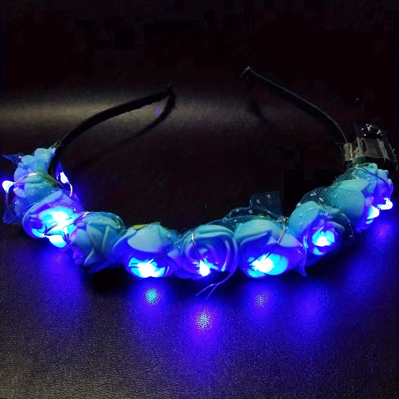 Luminous Flower Wreath Headgear for Party & Birthday