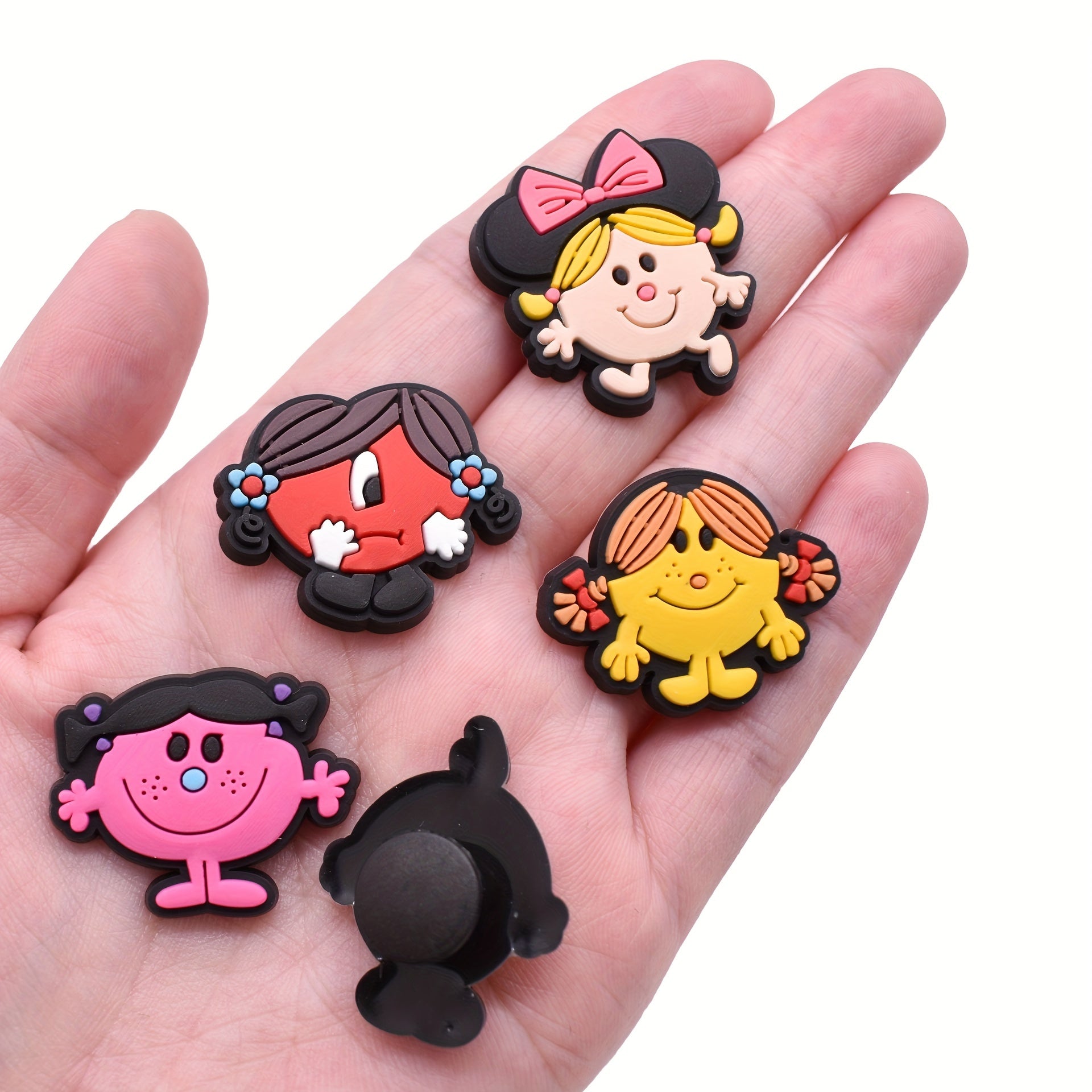 16pcs Girl Shoe Charms For Clogs Slides Sandals PVC Decorations