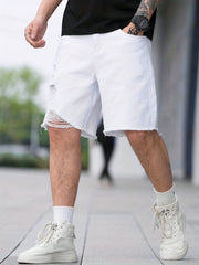 Men's Loose Fit Denim Shorts for Summer
