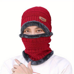 Winter Fishing Hat And Scarf Set Ear Protection Knitted Hat