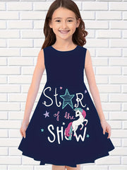 Girls 3D Unicorn & STAR OF THE SHOW Graphic Dress