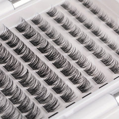 D Curl Long Individual Lash Clusters 90pcs Mixed Tray DIY Eyelash Extensions