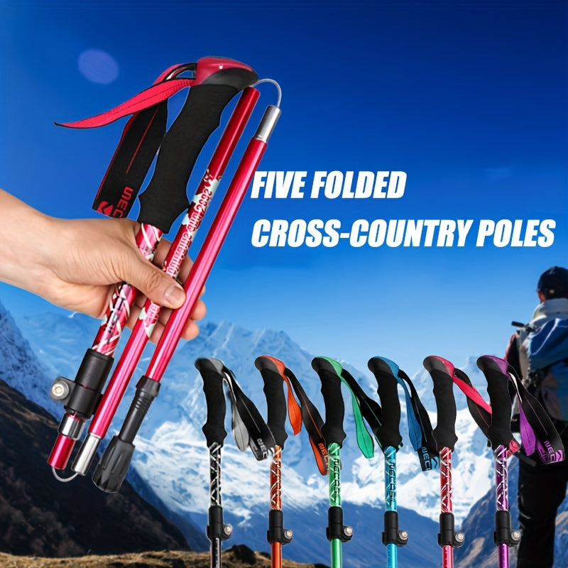 Collapsible Trekking Poles Aluminum Hiking Stick for Outdoor Activities