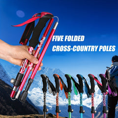 Collapsible Trekking Poles Aluminum Hiking Stick for Outdoor Activities
