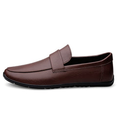 Men's Leather Loafer Shoes Comfortable Slip On Sneakers