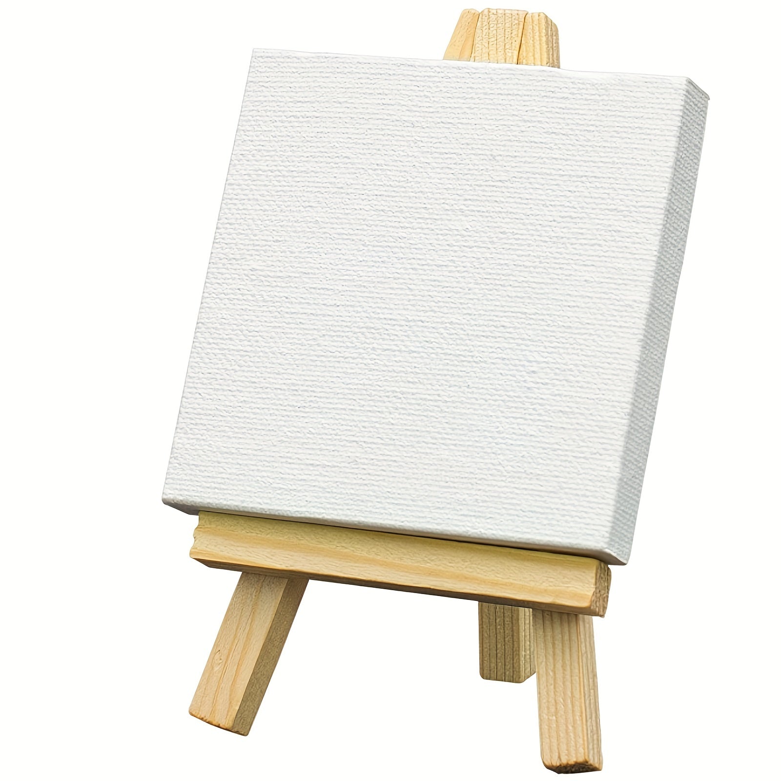3pcs Mini Canvas Easel Set 7.62x7.62cm Stretched Blank Panels for Painting