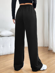 Wide Leg Casual Pants Elastic Waist Running Jogger Pants