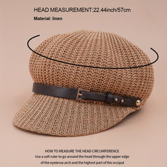Candy Beret Casual Knit Beret Cap Lightweight Painter Hat For Women
