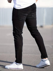 Men's Stretch Skinny Jeans w/ Pockets Casual Street Style