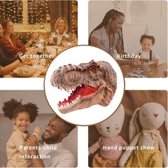 Large Dino Hand Puppets: Funny & Scared Dino Heads for Role Play
