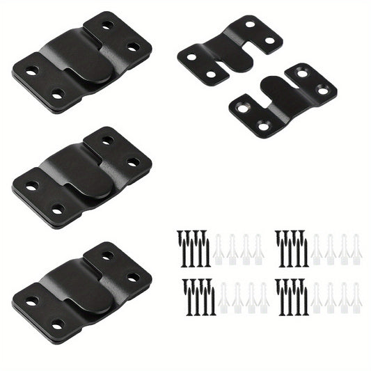 Flush Mount Bracket Set Stainless Steel for Mirror Photo Shelf Cabinet
