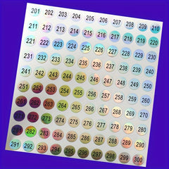 Waterproof Nail Polish Gel Varnish Number Sticker Label 1-500 Mark Numbering