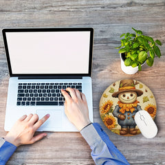 Hippie Boy Gaming Mouse Pad Round Non-slip Rubber Mouse Mat