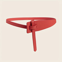 Soft Lychee Pattern Adjustable Girdle Women's Decorative Waistband Dress Belts