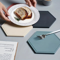 2pcs Heat Resistant Pot Mats Hexagonal Design