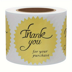Golden Aluminum Foil Stickers 300 Labels Roll 40mm Core