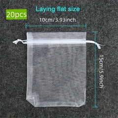 10pcs Transparent Organza Bags Wedding Gift Bags Jewelry Gift Bags