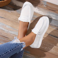 Leopard Print Slip-On Canvas Sneakers Lightweight Walking Shoes