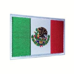 2 PCS Mexico Flag Patch Embroidered Tactical Morale Patch
