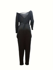 Casual Loose Cut Out Jumpsuit for Women