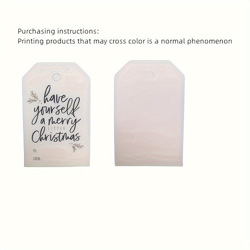 50pcs Christmas Hanging Cards Merry Christmas Blank Writing Congratulations