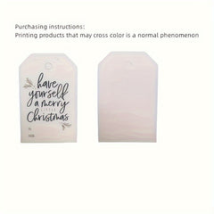 50pcs Christmas Hanging Cards Merry Christmas Blank Writing Congratulations