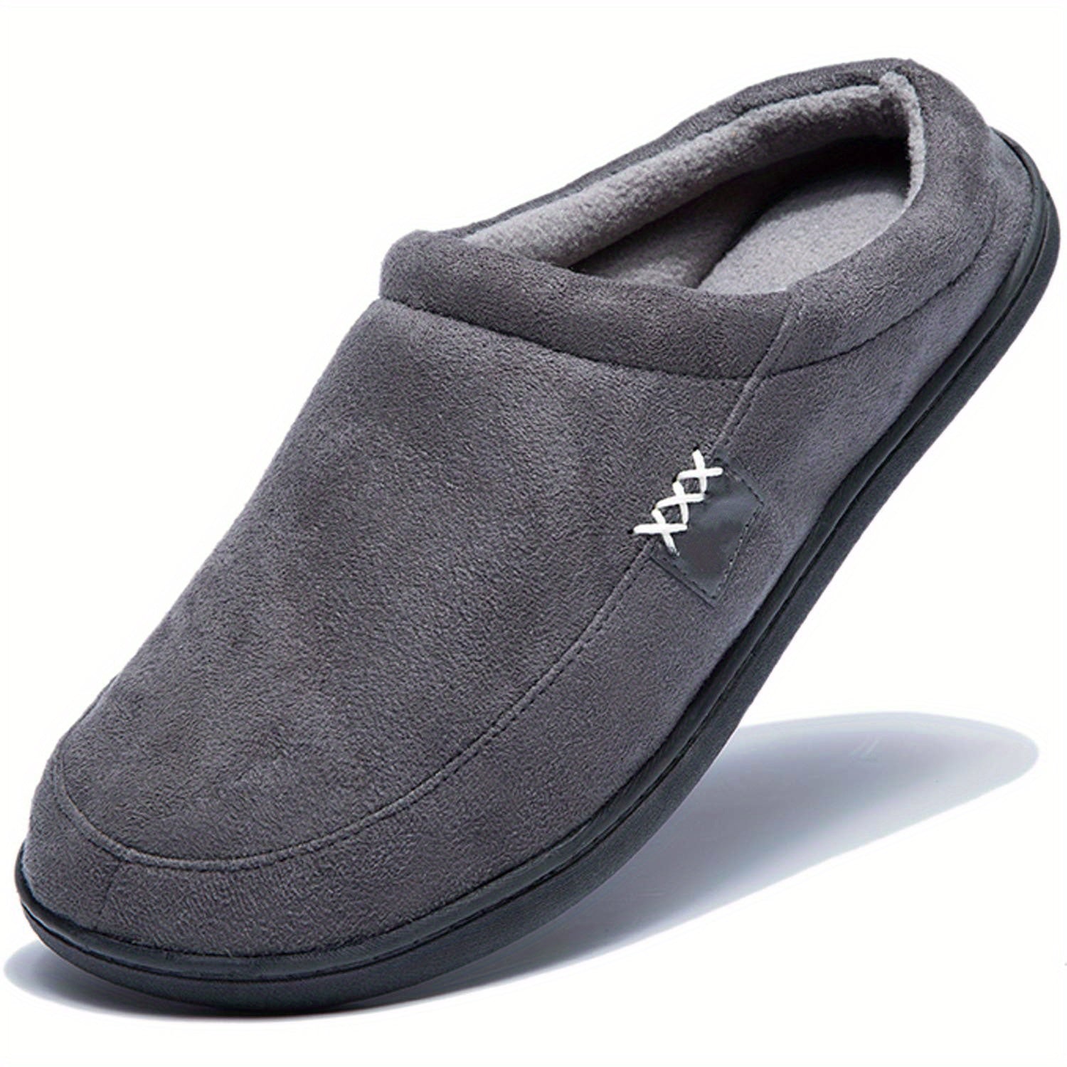 Men's Warm House Shoes Comfy Non Slip Home Shoes Winter