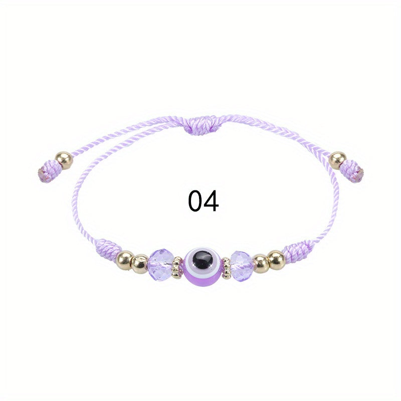Multicolor Evil Eye Bracelet for Protection and Good Luck