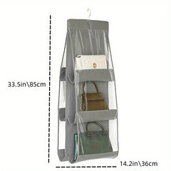 Transparent Double-sided Storage Hanging Bag Six-layer Shelf Bag