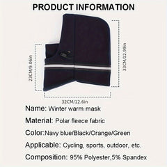 Adjustable Hood Balaclava With Reflective Striped Windproof UV Protection