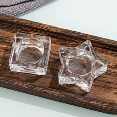 Transparent Glass Candle Holder, Various Shapes
