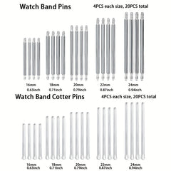 Watch Band Strap Link Pins Remover Tool Set with 6 Tips Replacement