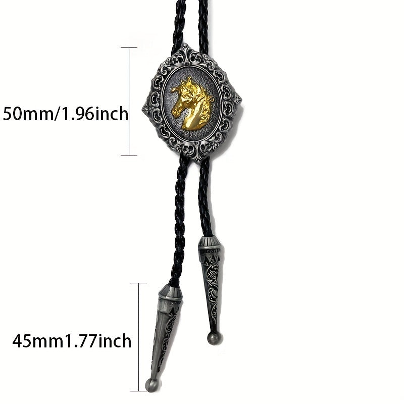 Retro Horse Head Pendant Tie Adjustable Neckties Business