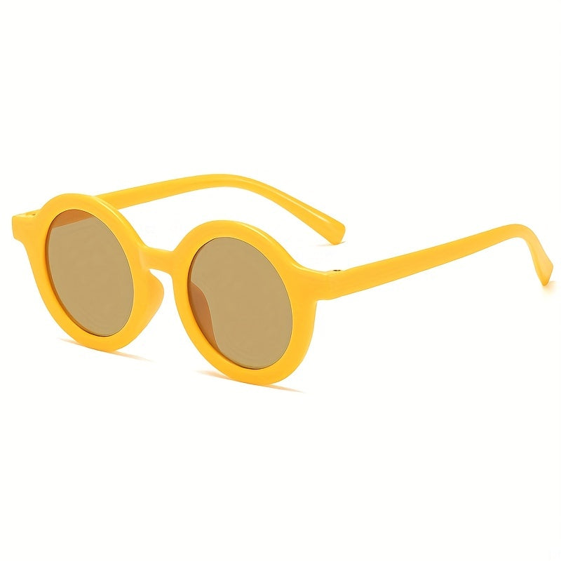 Round Frame Sun Protection Sunglasses for Boys Girls Teens