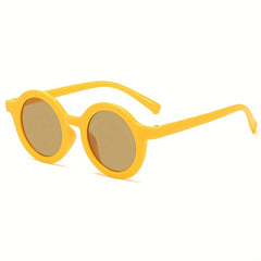 Round Frame Sun Protection Sunglasses for Boys Girls Teens