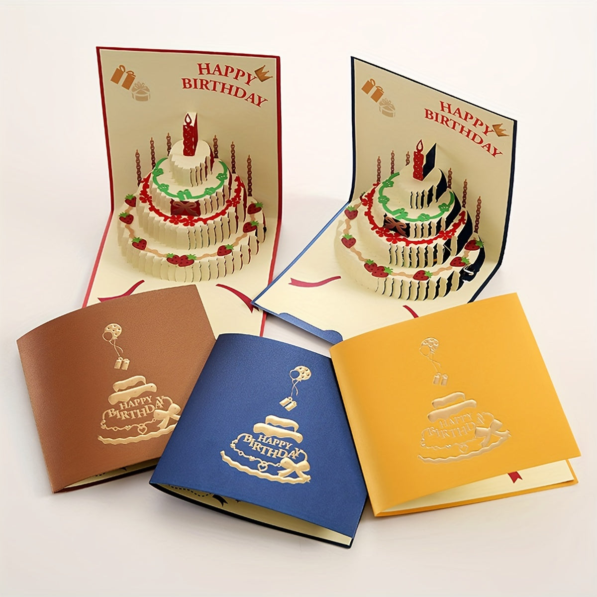 3D Stereo Happy Birthday Greeting Card Light Music
