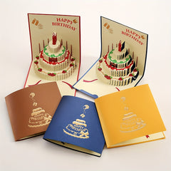 3D Stereo Happy Birthday Greeting Card Light Music