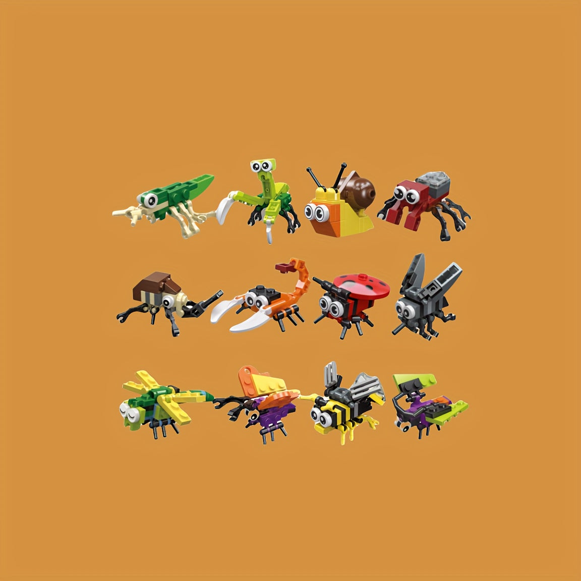 12pcs Insect Animal Party Building Blocks Educational Toys