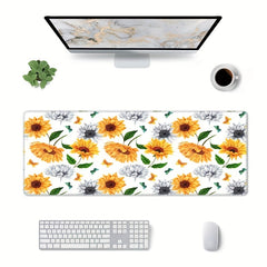 Sunflower Mouse Pad Gaming Mouse Pad 80x29 Large Non Slip Rubber Base Mousepad
