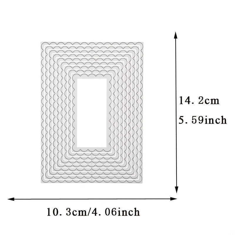 9pcs Polygonal Frames Metal Cutting Dies DIY Scrapbooking Craft Decoration