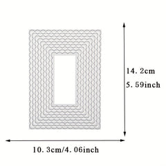 9pcs Polygonal Frames Metal Cutting Dies DIY Scrapbooking Craft Decoration