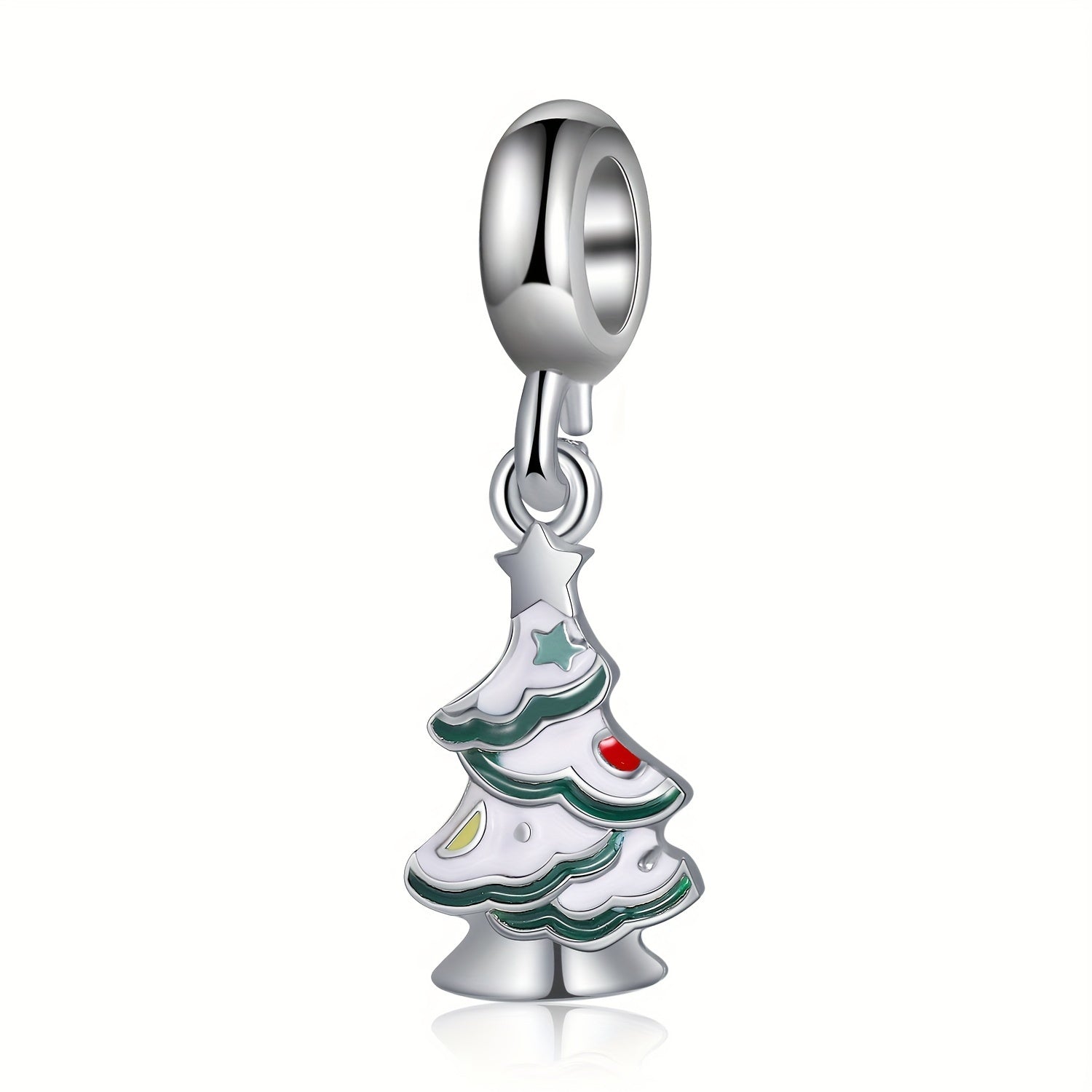 Vintage Christmas Tree Inlaid Rhinestone Charm for DIY Bracelets Necklaces